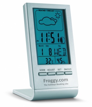 Logo trade promotional merchandise photo of: Weather station with blue LCD