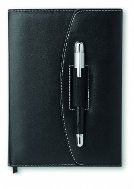 Logo trade promotional product photo of: A5 notebook portfolio with pen