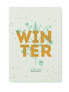 Logo trade advertising products picture of: A5 seed paper cover notebook
