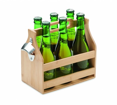 Logotrade promotional giveaway picture of: 6 beer crate in bamboo