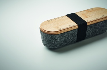 Logo trade promotional gifts picture of: RPET felt pencil case with lid