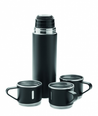 Logo trade business gifts image of: Double wall bottle and cup set