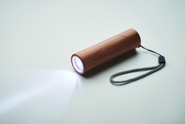 Logotrade corporate gift image of: Beech wood rechargeable torch