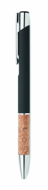 Logo trade promotional items picture of: Ballpoint pen made of aluminum with a cork grip