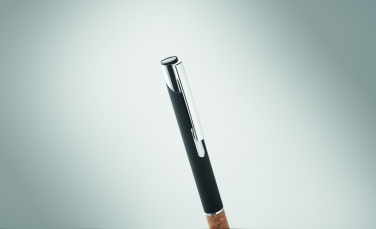 Logo trade promotional item photo of: Ballpoint pen made of aluminum with a cork grip