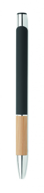 Logotrade promotional item picture of: Ballpoint pen made of aluminum with a bamboo grip