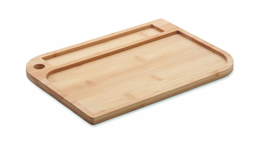 Logo trade promotional merchandise picture of: Meal plate in bamboo