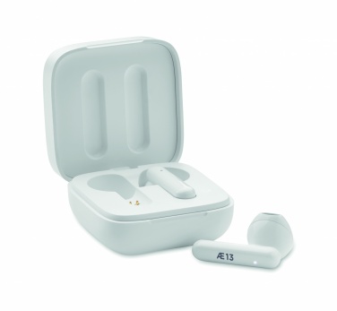 Logo trade promotional item photo of: TWS earbuds with solar charger