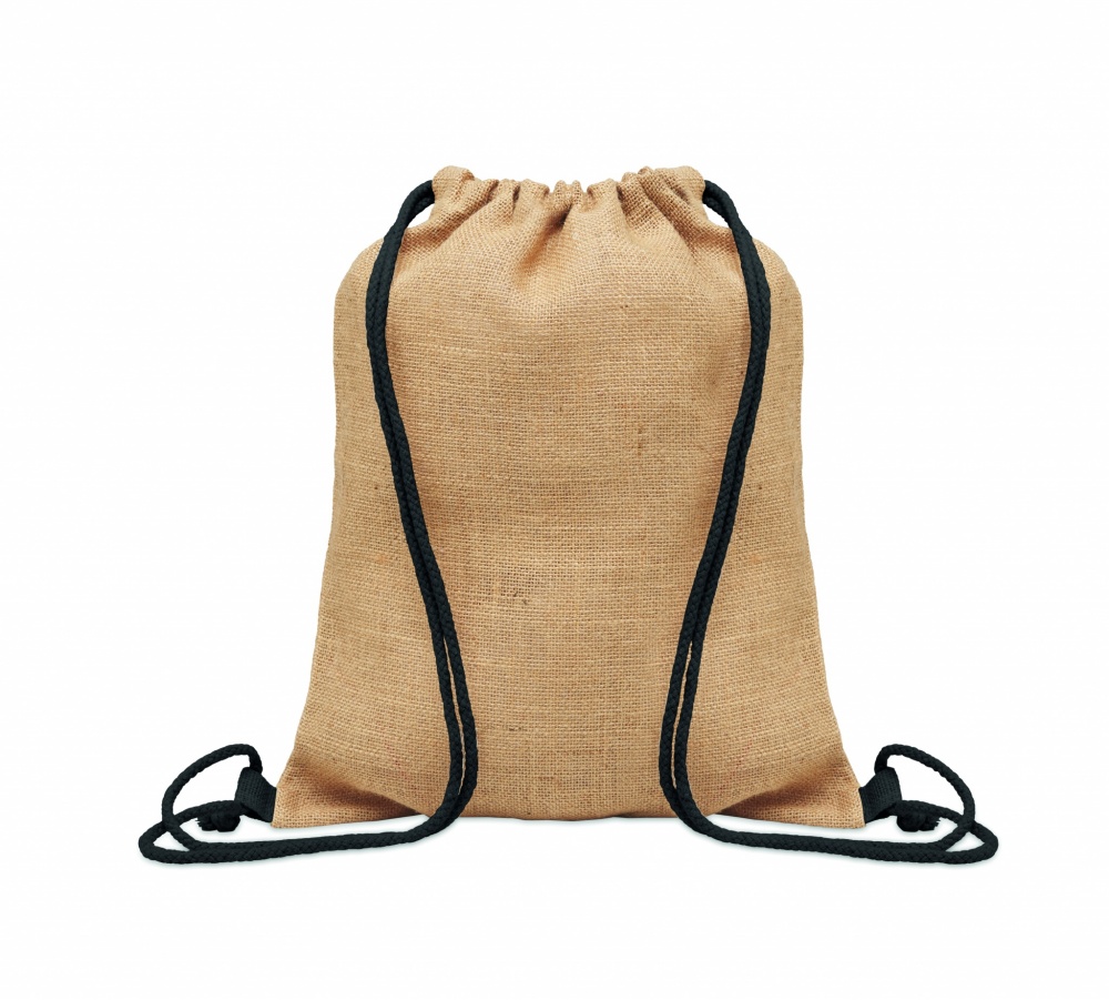 Logo trade promotional items image of: Jute drawstring bag