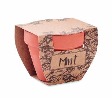 Logotrade promotional giveaway image of: Terracotta pot mint seeds