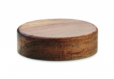 Logo trade promotional gifts image of: Wireless charger in acacia 15W