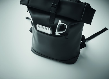 Logo trade corporate gifts picture of: Laptop PU Rolltop backpack