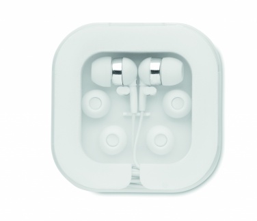 Logo trade promotional giveaways image of: Ear phones with silicone covers