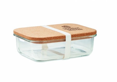 Logo trade promotional merchandise image of: Glass lunch box with cork lid