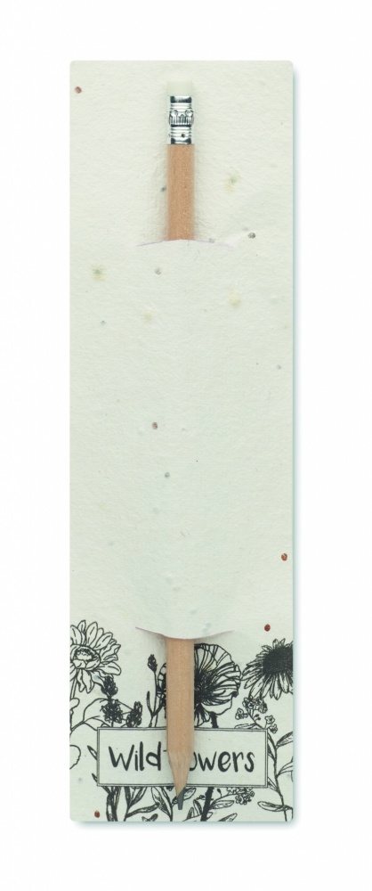 Logotrade promotional products photo of: Natural pencil in seeded pouch