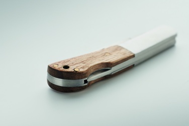Logo trade promotional merchandise image of: Foldable knife in acacia wood