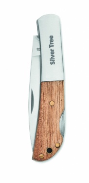 Logotrade promotional merchandise picture of: Foldable knife in acacia wood