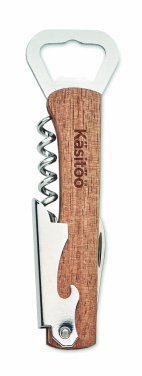 Logotrade promotional item image of: 3 in 1 bamboo bottle opener WOOL