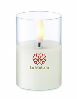 Logo trade promotional item photo of: LED wax candle in glass holder