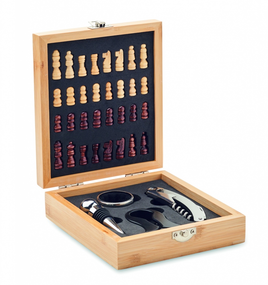 Logotrade promotional item picture of: Chess board wine set
