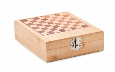 Logo trade business gifts image of: Chess board wine set