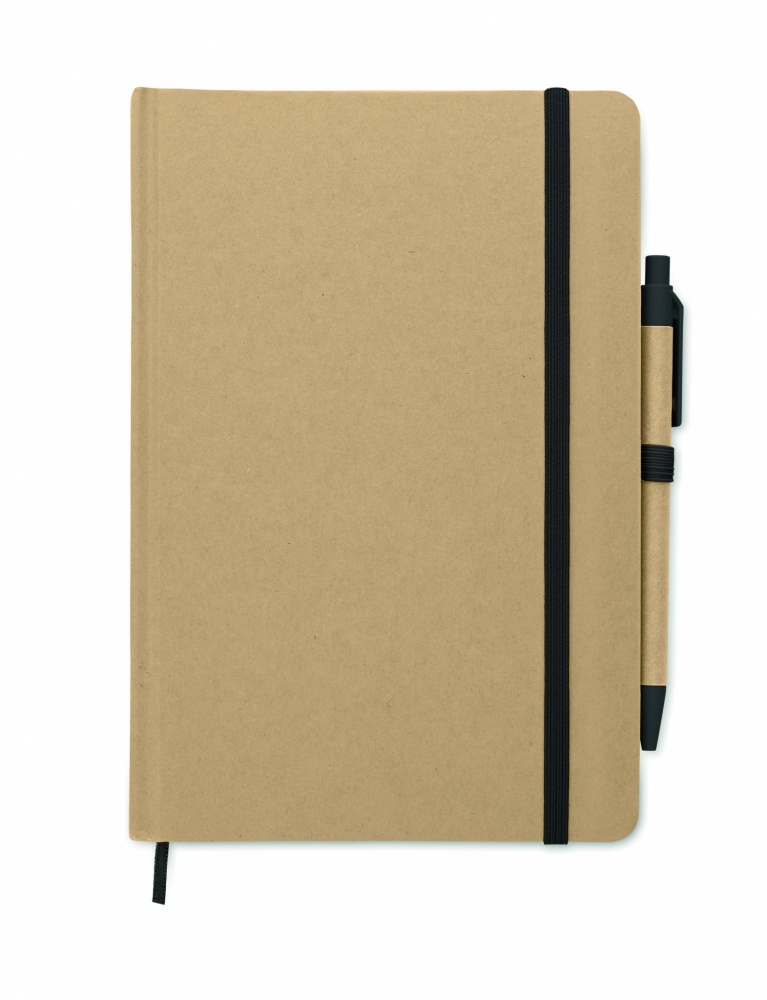 Logo trade promotional merchandise photo of: Caratil A5 notebook in recycled carton