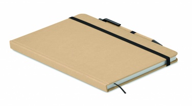 Logo trade promotional items image of: Caratil A5 notebook in recycled carton