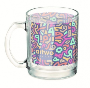 Logo trade promotional gifts image of: Glass sublimation mug 300ml