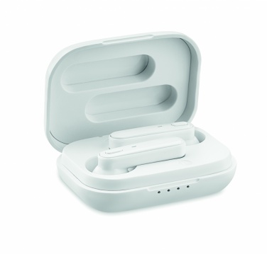 Logo trade promotional items image of: TWS earbuds with charging base