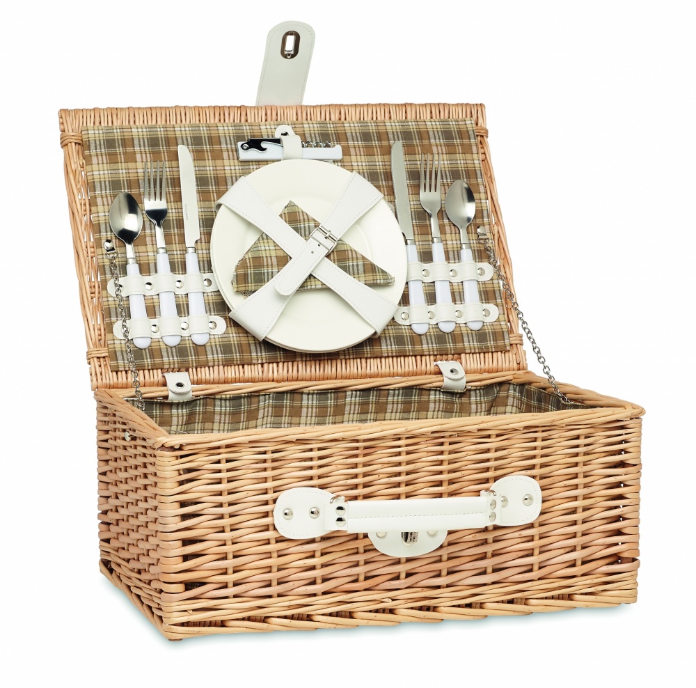 Logotrade corporate gift picture of: Wicker picnic basket 2 people