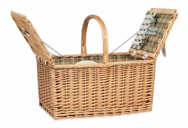 Logotrade promotional giveaway image of: Wicker picnic basket 4 people
