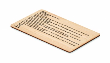 Logo trade promotional items image of: RFID card in bamboo material