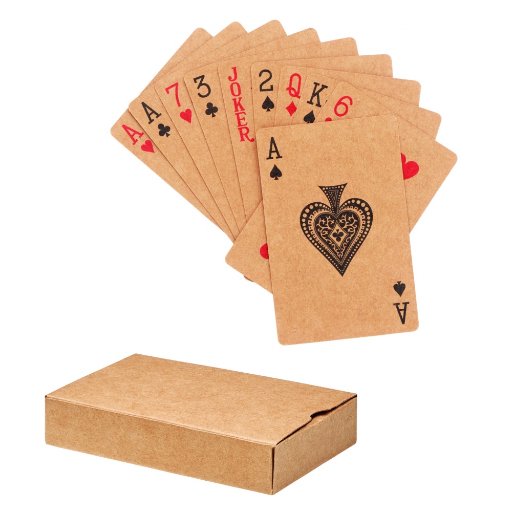 Logo trade promotional products image of: Recycled paper playing cards