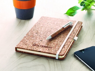 Logo trade corporate gifts picture of: A5 cork notebook with pen