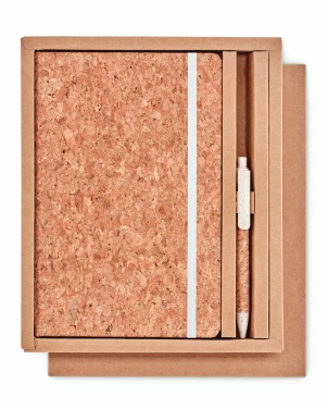Logotrade promotional item picture of: A5 cork notebook with pen
