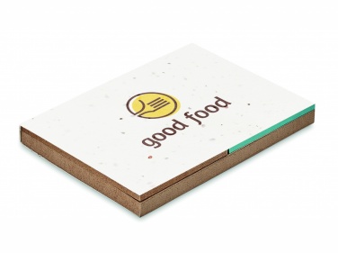 Logo trade promotional giveaways picture of: Grass/seed paper memo pad