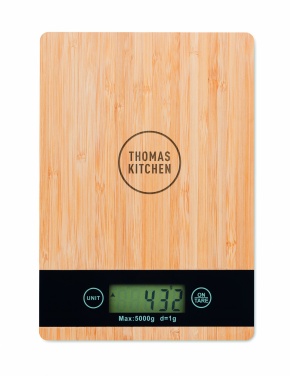 Logotrade promotional item image of: Bamboo digital kitchen scales