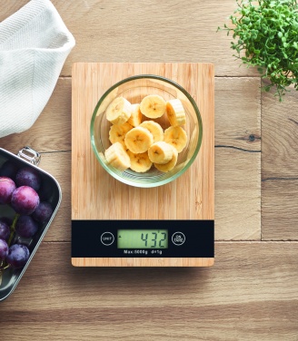 Logotrade promotional merchandise picture of: Bamboo digital kitchen scales
