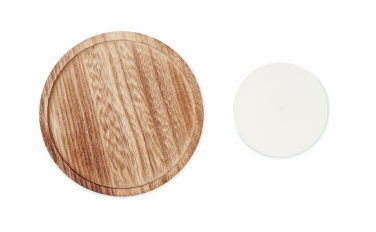 Logotrade corporate gift image of: Candle on round wooden base