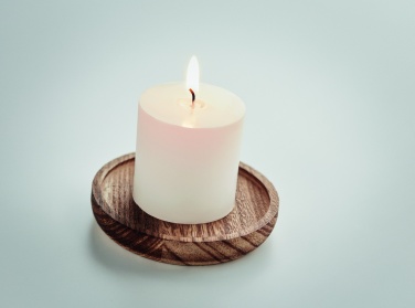 Logotrade business gifts photo of: Candle on round wooden base