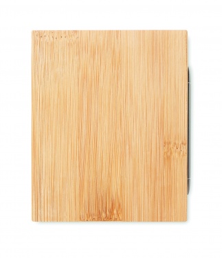 Logotrade promotional item image of: Bamboo pen holder and LCD clock