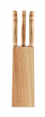 Logo trade promotional gifts picture of: 5 piece knife set in base