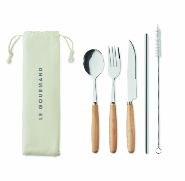 Logo trade promotional items image of: Cutlery set stainless steel