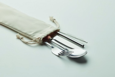 Logo trade promotional giveaways image of: Cutlery set stainless steel