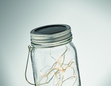 Logo trade corporate gifts image of: Solar mason jar outdoor lamp