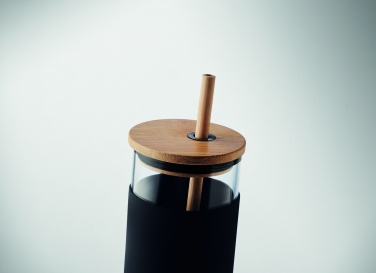 Logotrade promotional products photo of: Glass tumbler 450ml bamboo lid
