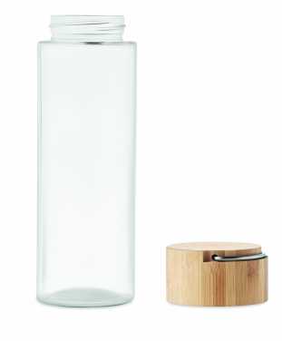 Logo trade promotional items picture of: Glass bottle 500ml bamboo lid
