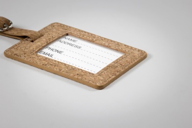 Logo trade promotional gifts image of: Cork luggage tag