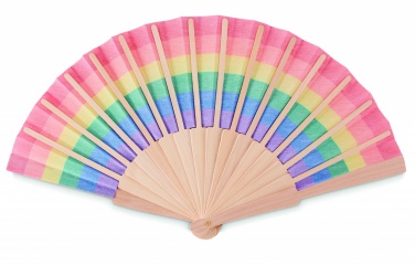 Logotrade advertising product image of: Rainbow wooden hand fan