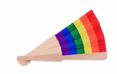 Logotrade promotional product image of: Rainbow wooden hand fan